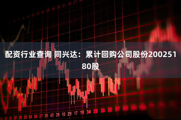配资行业查询 同兴达：累计回购公司股份20025180股